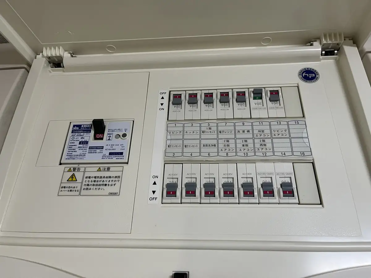 主試験で使用した分電盤